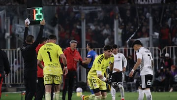 Futbol, Colo Colo vs Palestino
Fecha 10, Liga de primera 2026.
El jugador de Colo Colo Tomas Alarcon es fotografiado durante el partido de primera division contra Palestino realizado en el estadio Monumental en Macul, Chile.
19/04/2026
Diego Martin /Photosport
Football, Colo Colo vs Palestino
10th turn, 2026 First division league.
Colo Colo’s player Tomas Alarcon , is pictured during a first division match against Palestino at the Monumental stadium in Macul, Chile.
19/04/2026
Diego Martin/Photosport