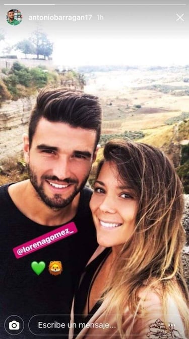El futbolista Antonio Barrag¨¢n y Lorena G¨®mez podr¨ªan ser m¨¢s que amigos