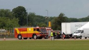 Escenario del accidente de Mar&iacute;a de Villota.