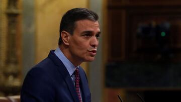 MADRID, 16/12/2020.- El presidente del Gobierno, Pedro Sánchez, al inicio de su comparecencia este miércoles a petición propia para informar de los dos últimos consejos europeos y de la situación en que se encuentra España en este momento de la pandemia, a las puertas de la Navidad. EFE/ J.J. Guillén