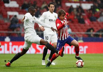 Antoine Griezmann y Mouctar Diakhaby 