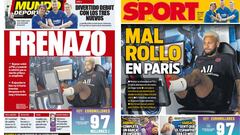 Portadas de Mundo Deportivo y Sport del 16 de julio de 2019 con Neymar como protagonista.