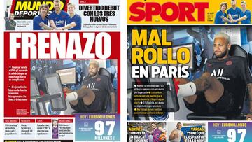 Portadas de Mundo Deportivo y Sport del 16 de julio de 2019 con Neymar como protagonista.