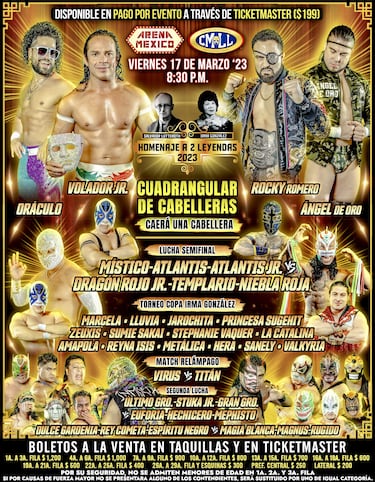 Homenaje a Dos Leyendas 2023: Cartelera, luchadores y cómo comprar entradas para la lucha libre