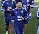 Messi volvió a entrenar con la selección Argentina