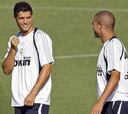 Pepe y Heinze arropan a Cristiano en su primer día