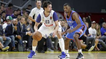 Sergio Llull, ante los Oklahoma City Thunder.