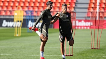 Llorente y Morata durante la pretemporada del Atl&eacute;tico