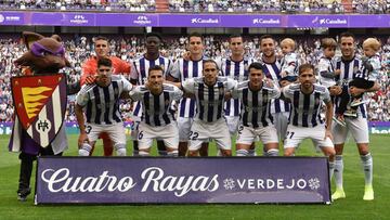 Los jugadores del Real Valladolid se conciencian para jugar los últimos 11 duelos de la Liga.