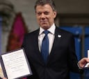Juan Manuel Santos recibe el Nobel de Paz en Oslo, Noruega