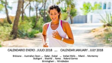 Garbi&ntilde;e Muguruza anunci&oacute; su calendario para la primera parte de la temporada 2018.