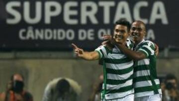 Teo Guti&eacute;rrez celebra el gol en la Supercopa de Portugal.