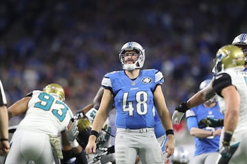 El "long-snapper" de los Detroit Lions tiene 37 años de edad. 