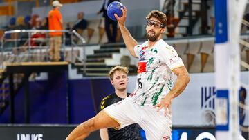 Antonio Serradilla en uno de sus goles.