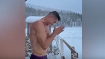 Cristiano estaba a 8 grados bajo cero e hizo esto: ¡13 millones de likes!