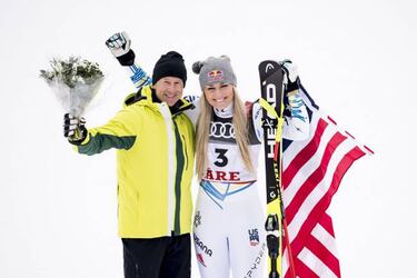 La legendaria Lindsey Vonn se despide con un bronce mundial