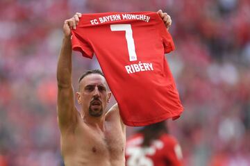 El extremo francés Franck Ribery se despidió de los aficionados del conjunto bávaro. 