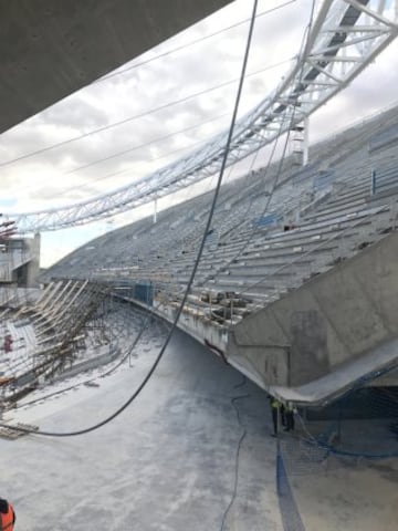 Las imágenes de las obras del Wanda Metropolitano