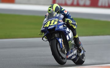 Valentino Rossi en la calificación del Gran Premio de Valencia. 