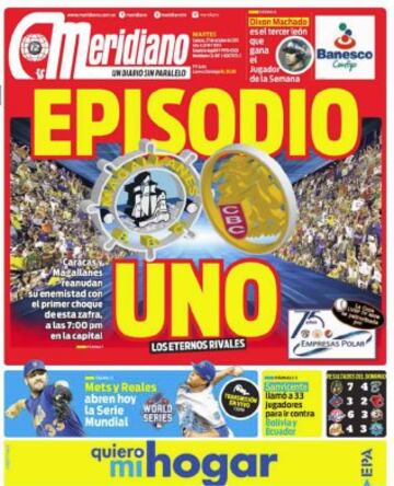 Portadas de la prensa mundial