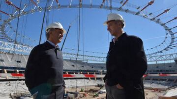 Macri, presidente de Argentina, visitó el Wanda Metropolitano