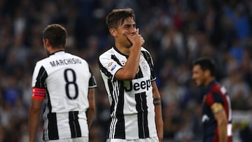 Paulo Dybala celebrando el tanto anotado ante el Genoa.