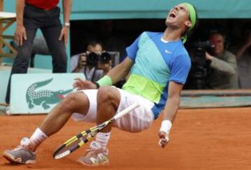 Rafa Nadal en Roland Garros de 2010, ganó a Robin Soderling.