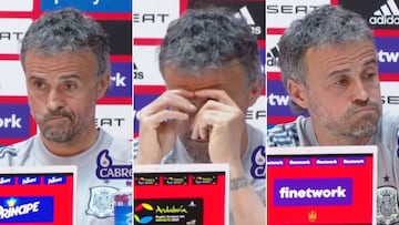 Luis Enrique, desesperado con la traducción: "Corta ya esto..."