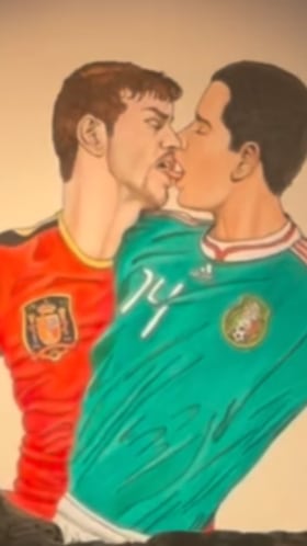 ‘Chicharito’ aparece en mural homosexual en casa de la cantante Sia