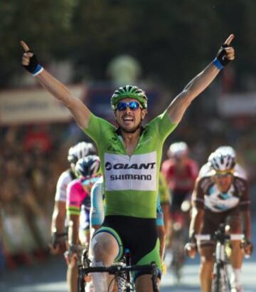 John Degenkolb celebra la victoria de etapa. 