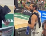 Tras la antideportiva a Musa, caos: sillas destrozadas, Llull llamando llor¨®n al Unicaja...