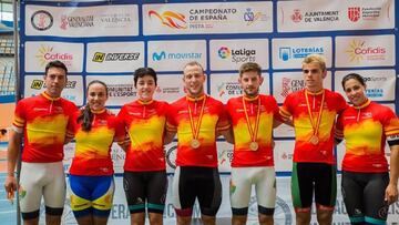 Campeones nacionales de ciclismo en pista.