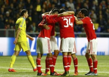 Jiménez marcó el segundo tanto de las 'Águilas' al minuto 72'. El tanto significó la consecución de su primer doblete en Europa.