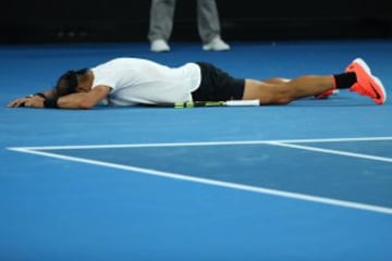 Rafael Nadal celebra la victoria. 