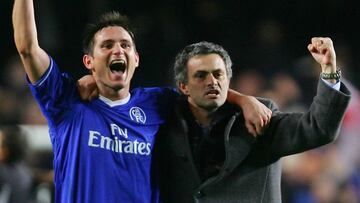 Frank Lampard y José Mourinho, durante su época en el Chelsea.