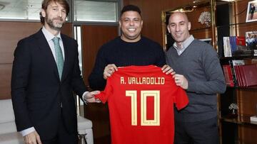 Rubiales recibe a Ronaldo