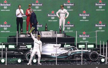 Hamilton, vencedor de la carrera.
