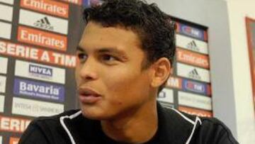 Thiago Silva, ausente en el entrenamiento del Milan en el estadio Santiago Bernabéu