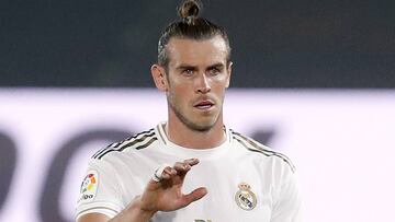 Gareth Bale hace un gesto en el Real Madrid-Mallorca, el último partido que ha jugado.