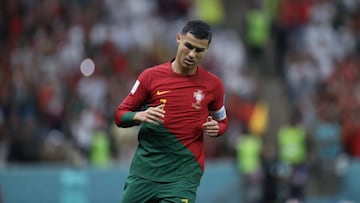 Cristiano Ronaldo durante un partido del Mundial de Qatar 2022 con Portugal.
