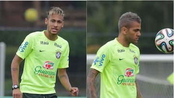 Neymar y Alves, nuevo look