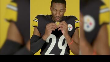 La dinámica de los Steelers probando dulces en Halloween