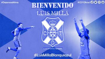 El Tenerife paga la cláusula de Luis Milla, del Fuenlabrada