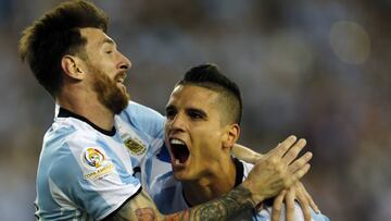 Lamela: "Todavía falta para poder cortarle la barba a Messi"