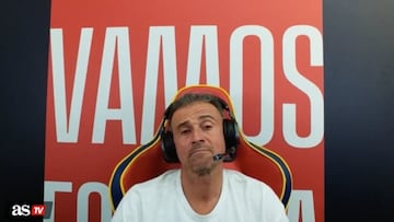 Luis Enrique, en pleno streaming.