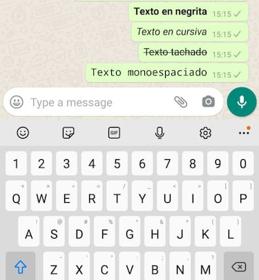 Mensajes WhatsApp en negrita, cursiva o subrayado: Cómo se hace