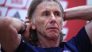 Futbol, Conferencia de prensa seleccion chilena.
El entrenador de la selección chilena Ricardo Gareca realiza conferencia de prensa previo al partido contra Paraguay realizado en el la sede de la ANFP Santiago, Chile.
18/03/2025
Jonnathan Oyarzun/Photosport
Football, Chilean national team press conference
The coach of the Chilean team Ricardo Gareca holds a press conference prior to the match against Paraguay held at the ANFP headquarters in Santiago, Chile
18/03/2025
Jonnathan Oyarzun/Photosport