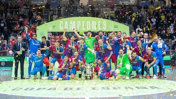 El Bar&ccedil;a celebra su sexto t&iacute;tulo de campe&oacute;n de Copa.