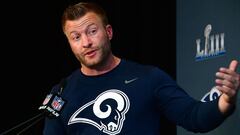 ATLANTA, GA - JANUARY 29: Head Coach Sean McVay of the Los Angeles Rams speaks during Rams media availability for Super Bowl LIII at the Marriott Atlanta Buckhead on January 29, 2019 in Atlanta, Georgia.   Scott Cunningham/Getty Images/AFP
 == FOR NEWSPAPERS, INTERNET, TELCOS &amp; TELEVISION USE ONLY ==