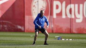 Caparrós, durante un entrenamiento.